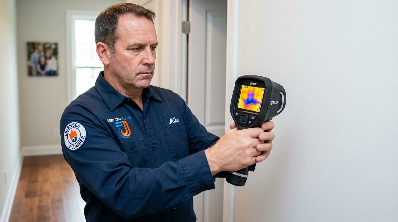 Thermal imaging leak detection by Johns Plumbing LLC in Natalbany